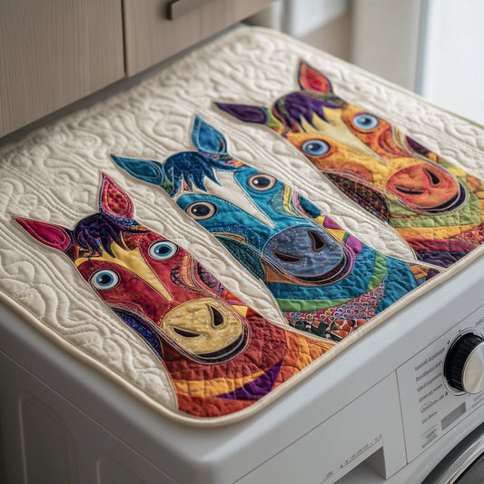 Funky Horse Quilted Washer and Dryer Cover GFTOTP12768