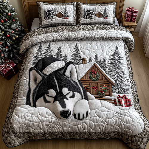 Winter Husky Charm Duvet Cover Set GFTOTP12786