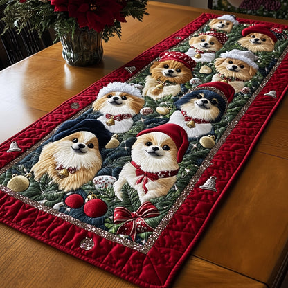 Jolly Pomeranian Quilted Table Runner GFTOTP12801