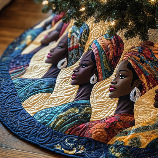 Golden Glow Quilted Tree Skirt GFTOTP13353