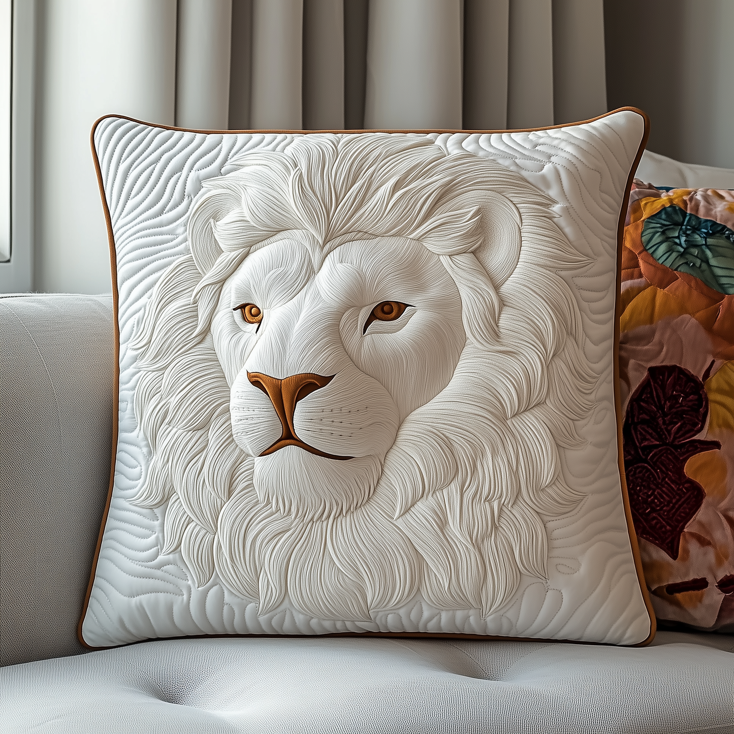 Majestic Lion Quilted Pillow Case GFTOTP1343