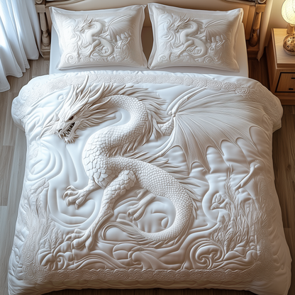 Majestic Dragon 3-Piece Quilted Bedding Set GFTOTP1348