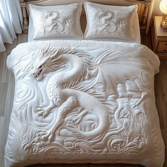 Majestic Dragon 3-Piece Quilted Bedding Set GFTOTP1348