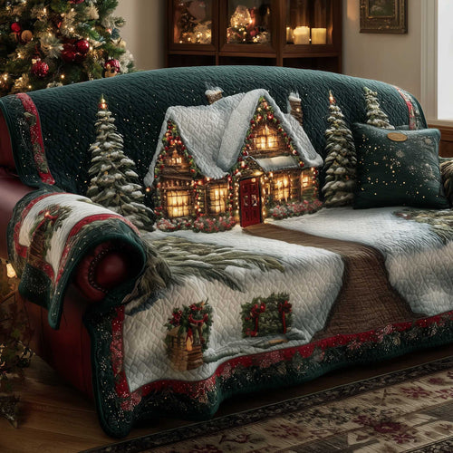 Christmas Wonderland Quilted Sofa Cover GFTOTP13922