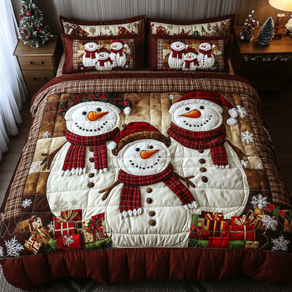 Snowy Companions 3-Piece Quilted Bedding Set GFTOTP13961