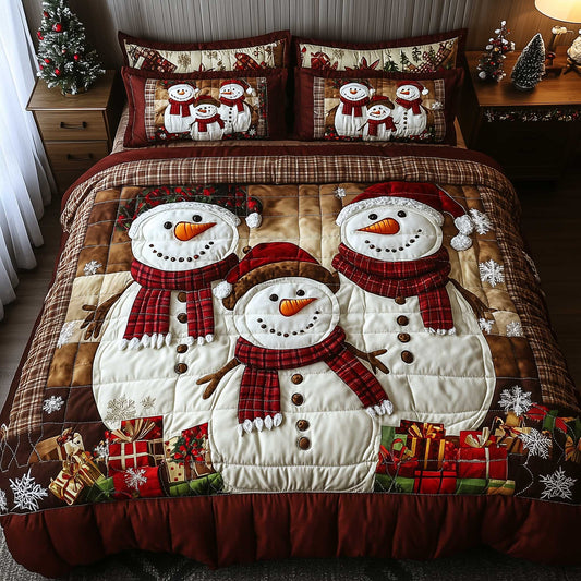 Snowy Companions 3-Piece Quilted Bedding Set GFTOTP13961