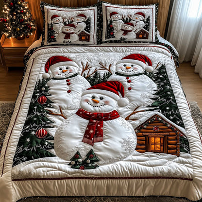 Frosty Friends 3-Piece Quilted Bedding Set GFTOTP13964