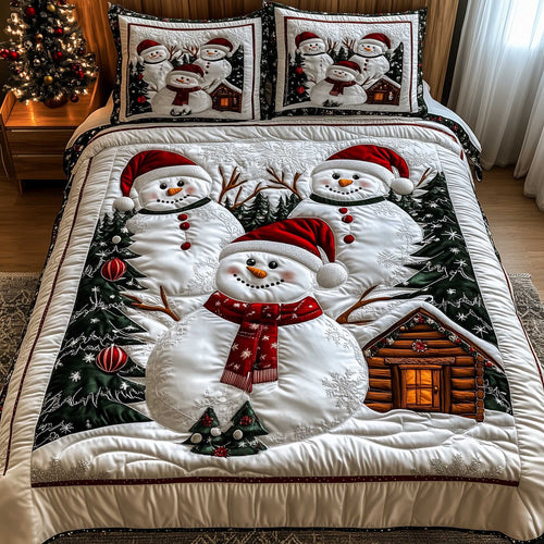 Frosty Friends 3-Piece Quilted Bedding Set GFTOTP13964