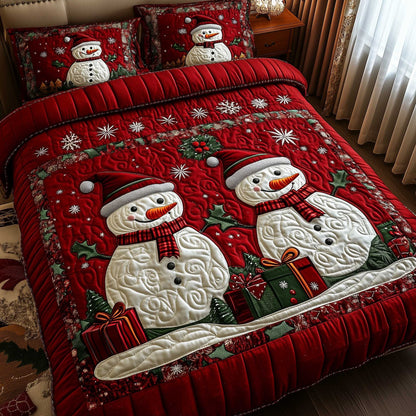 Frosty Friends 3-Piece Quilted Bedding Set GFTOTP13965
