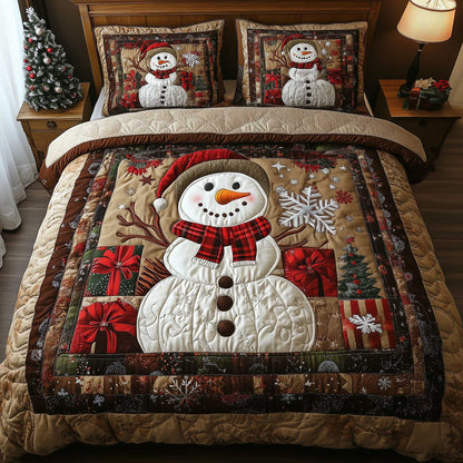 Frosty Friends 3-Piece Quilted Bedding Set GFTOTP13966