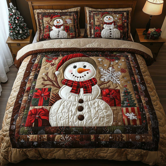 Frosty Friends 3-Piece Quilted Bedding Set GFTOTP13966