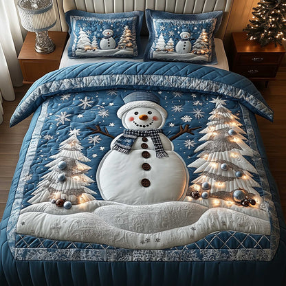 Frosty Friends 3-Piece Quilted Bedding Set GFTOTP13968