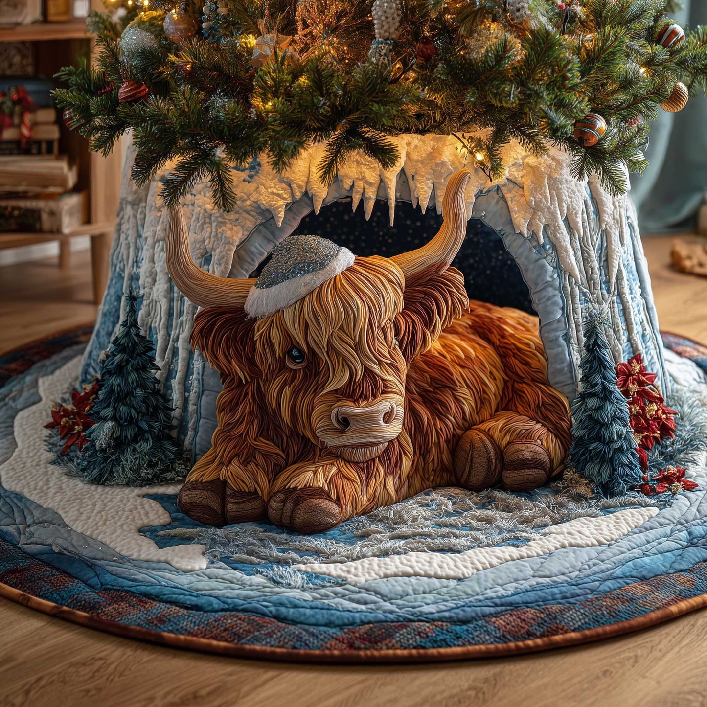 Holiday Farmstead Quilted Tree Skirt GFTOTP14007