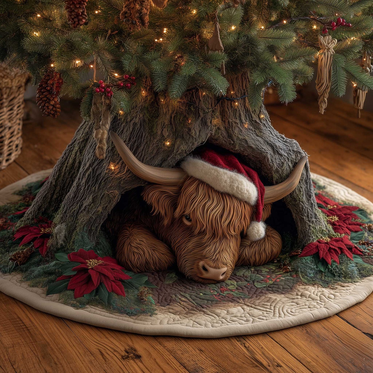 Holiday Farmstead Quilted Tree Skirt GFTOTP14009