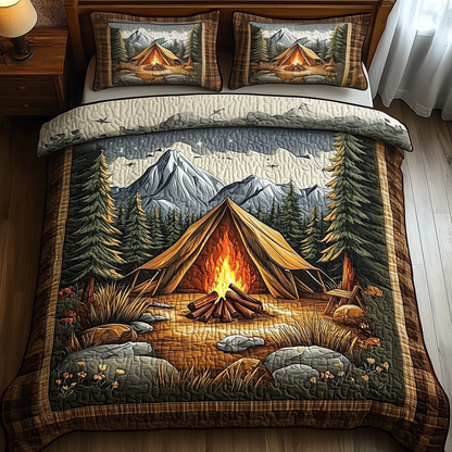 Peaceful Camping 3-Piece Quilted Bedding Set GFTOTP1401