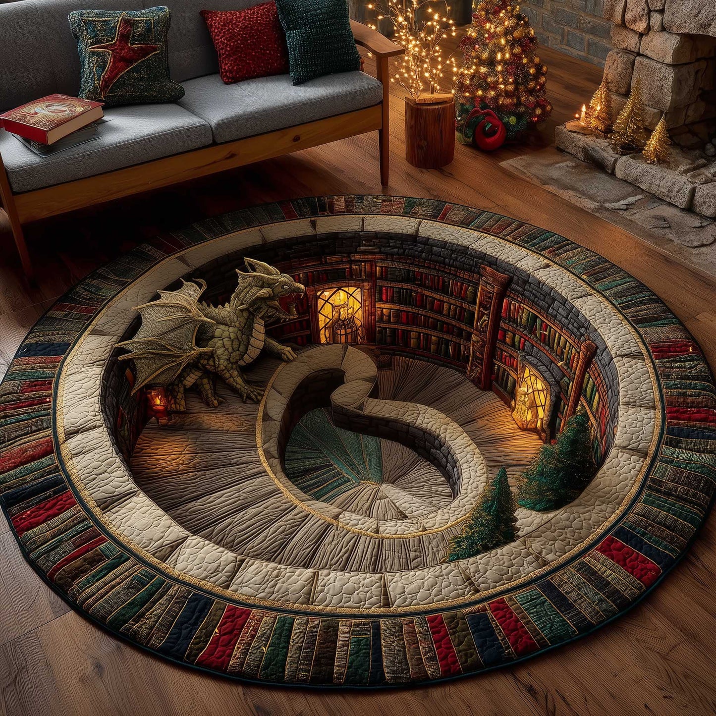 Library Guardian Quilted Round Mat GFTOTP14020