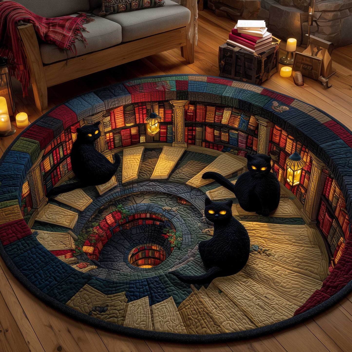 Library Guardian Quilted Round Mat GFTOTP14027