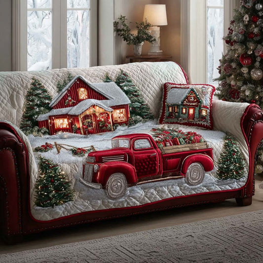 Frosted Journey Quilted Sofa Cover GFTOTP14072