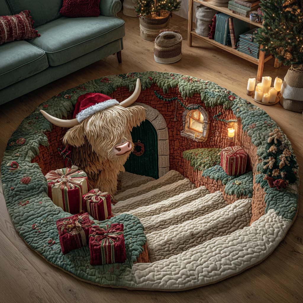 Holiday Farmstead Quilted Round Mat GFTOTP14226