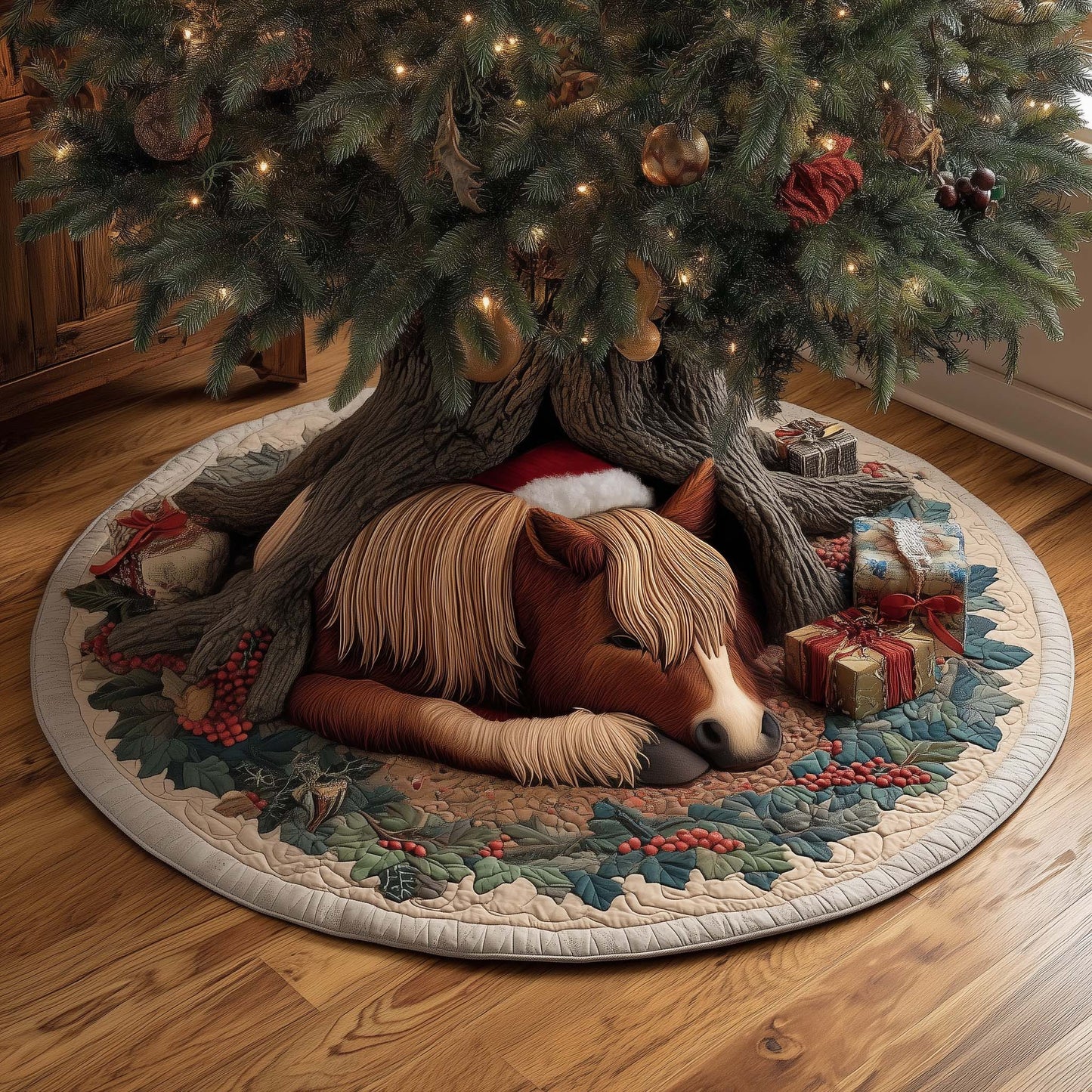 Holiday Farmstead Quilted Tree Skirt GFTOTP14234