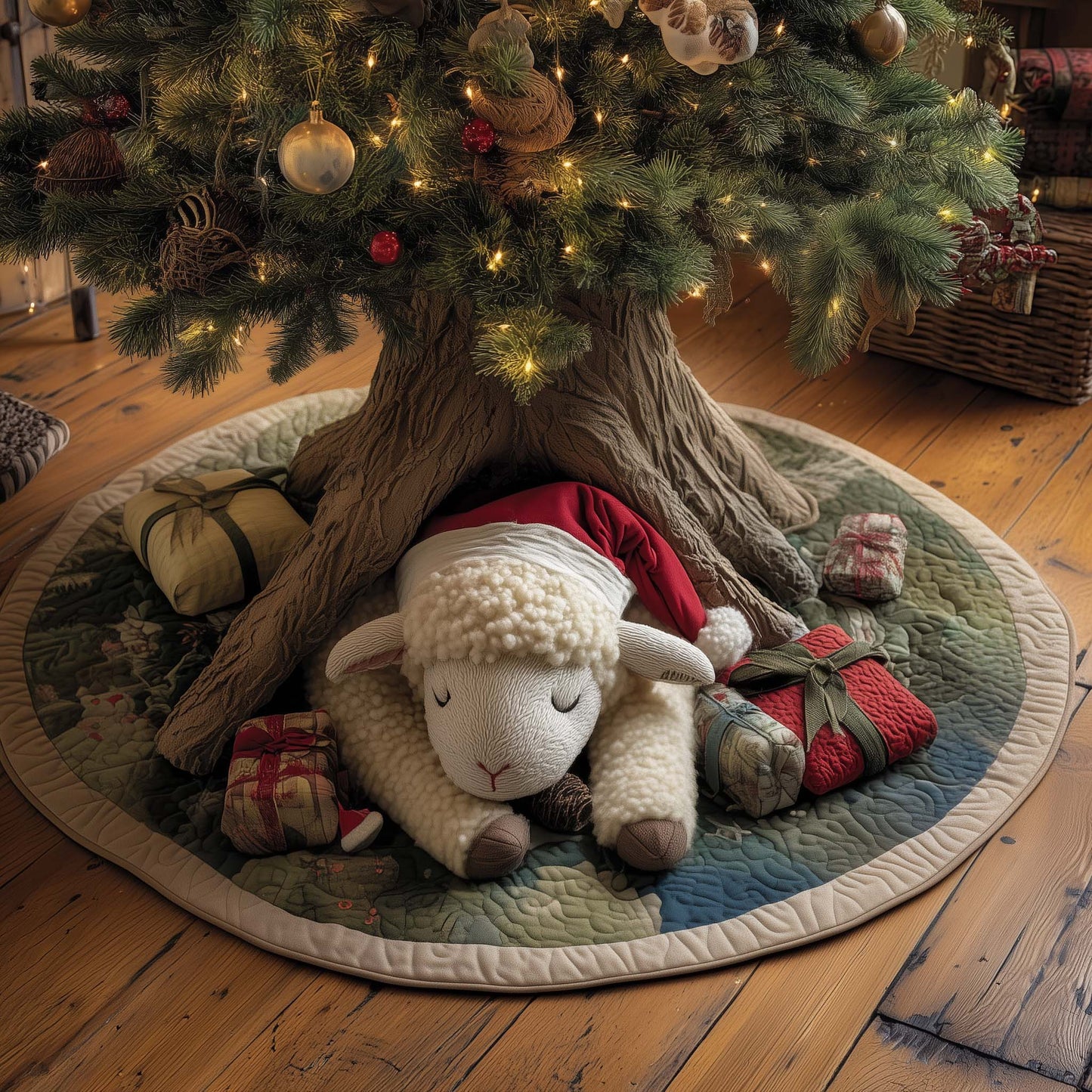 Holiday Farmstead Quilted Tree Skirt GFTOTP14240