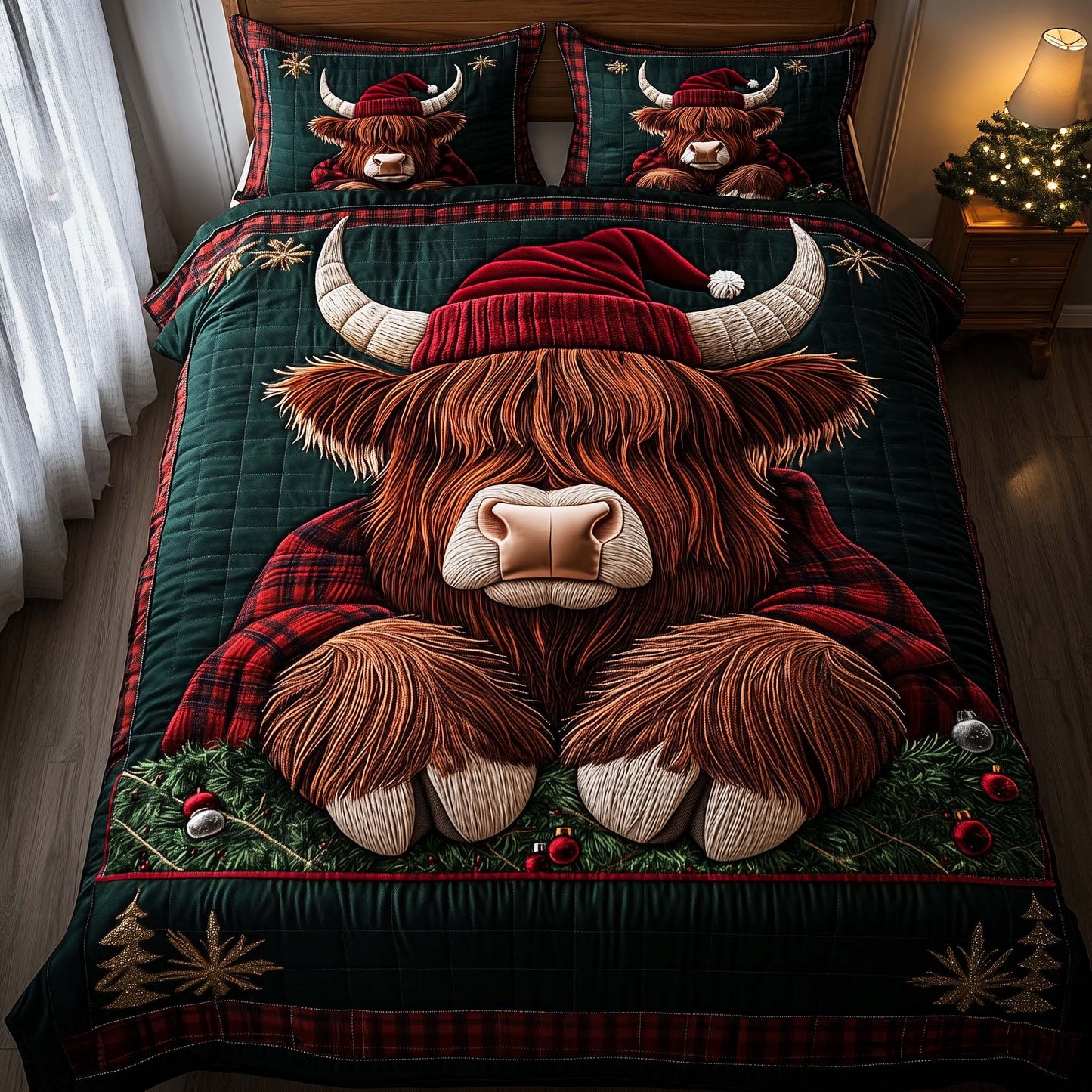 Holiday Farmstead 3-Piece Quilted Bedding Set GFTOTP14258