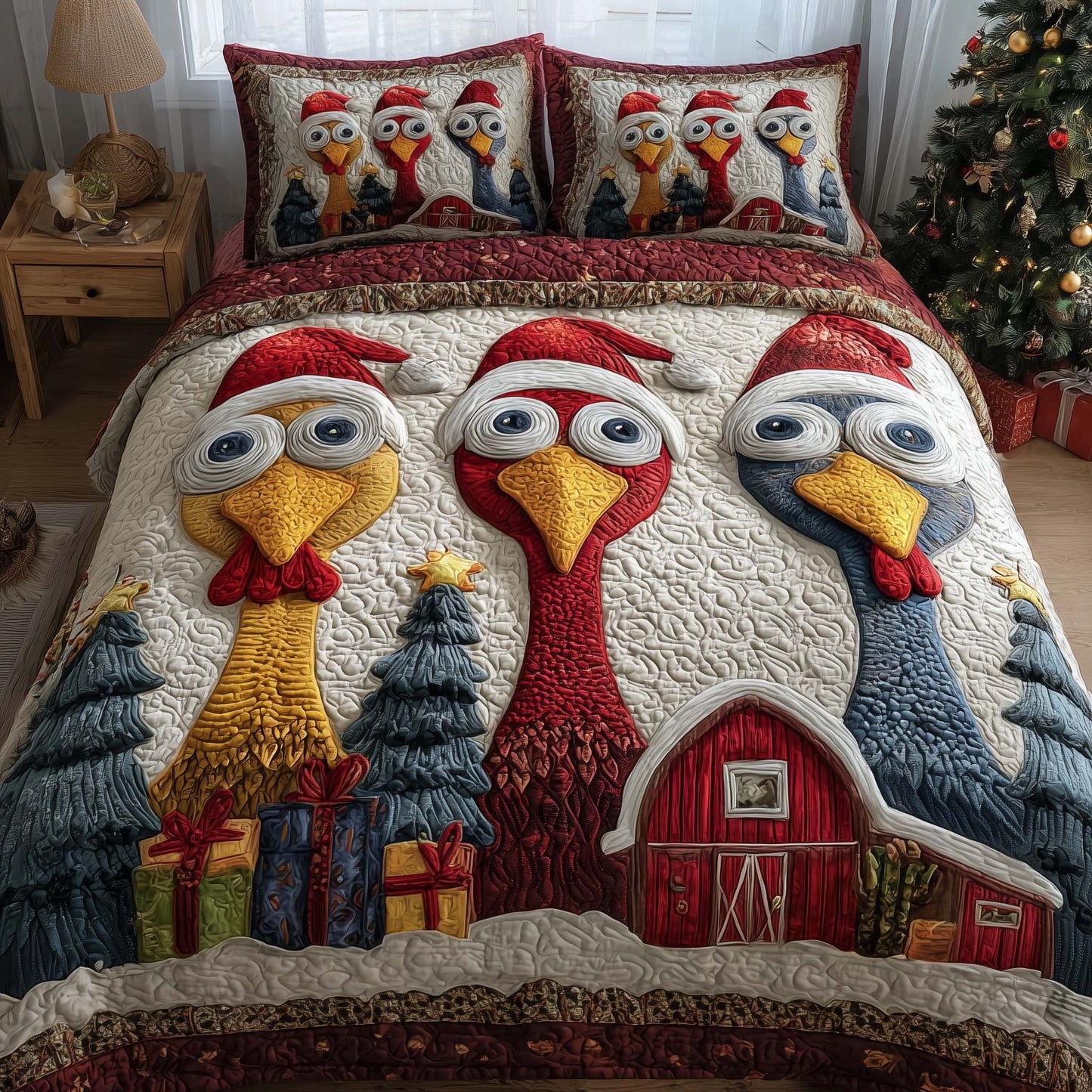 Frosted Homestead 3-Piece Quilted Bedding Set GFTOTP14319