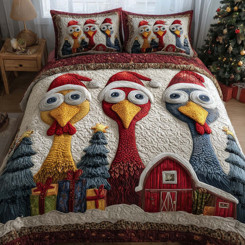 Frosted Homestead 3-Piece Quilted Bedding Set GFTOTP14319