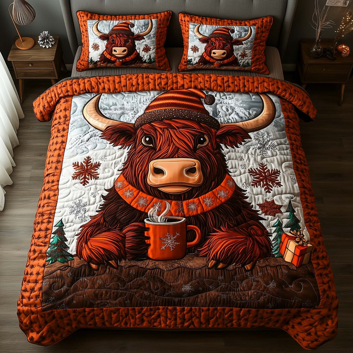 Highland Cow Duvet Cover Set GFTOTP14341