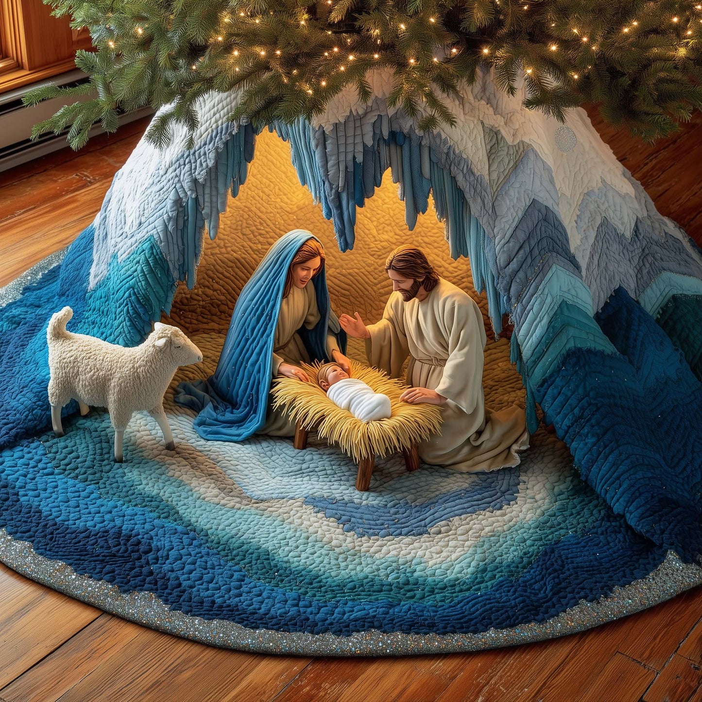 Divine Light Quilted Tree Skirt GFTOTP14393