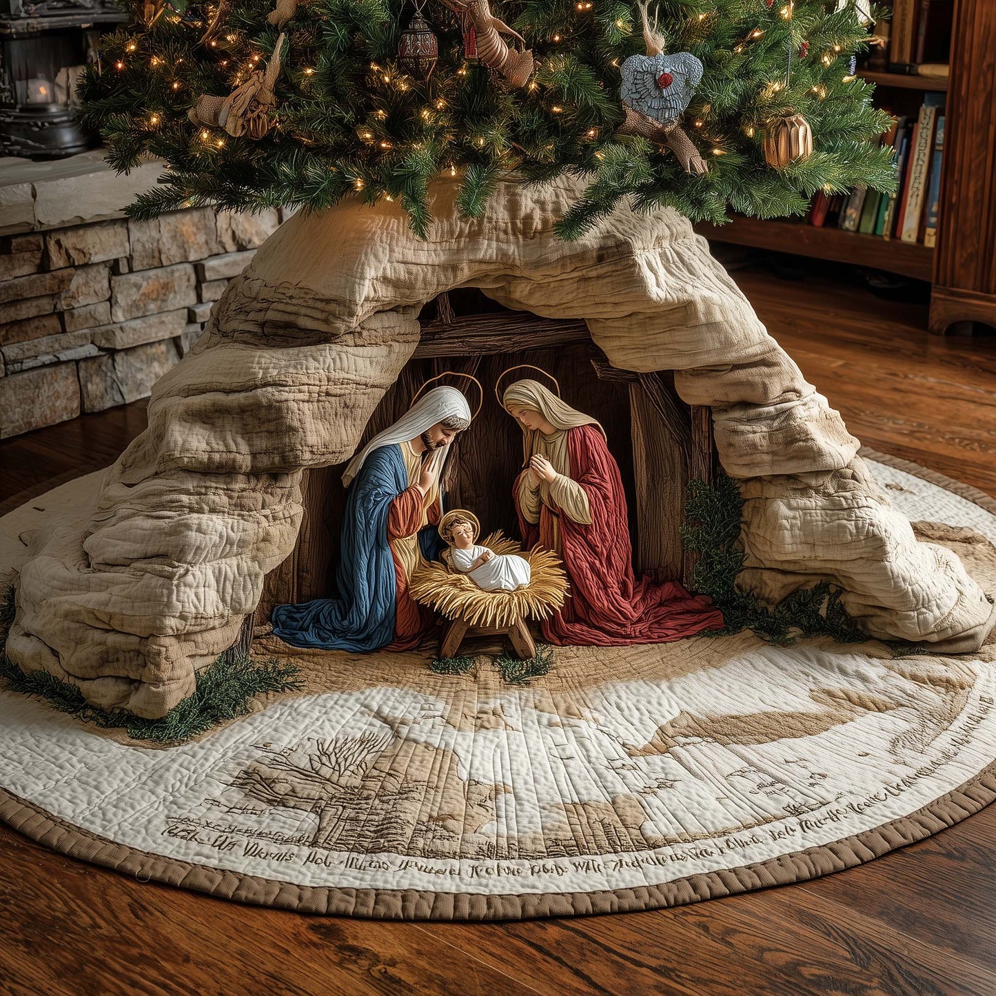 Divine Light Quilted Tree Skirt GFTOTP14395