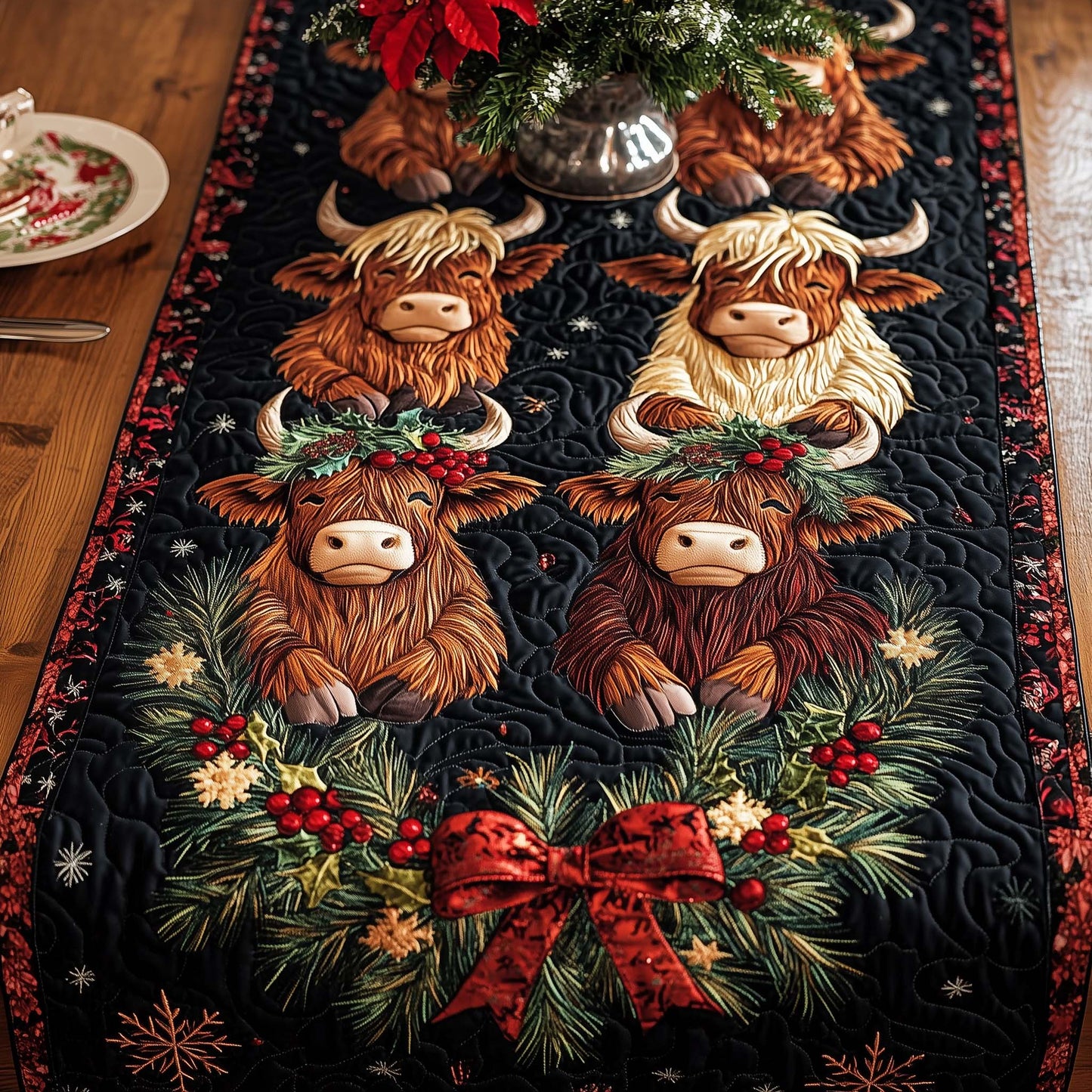 Holiday Farmstead Quilted Table Runner GFTOTP14441