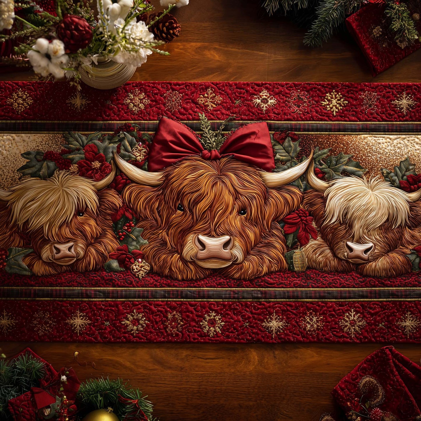 Holiday Farmstead Quilted Table Runner GFTOTP14449