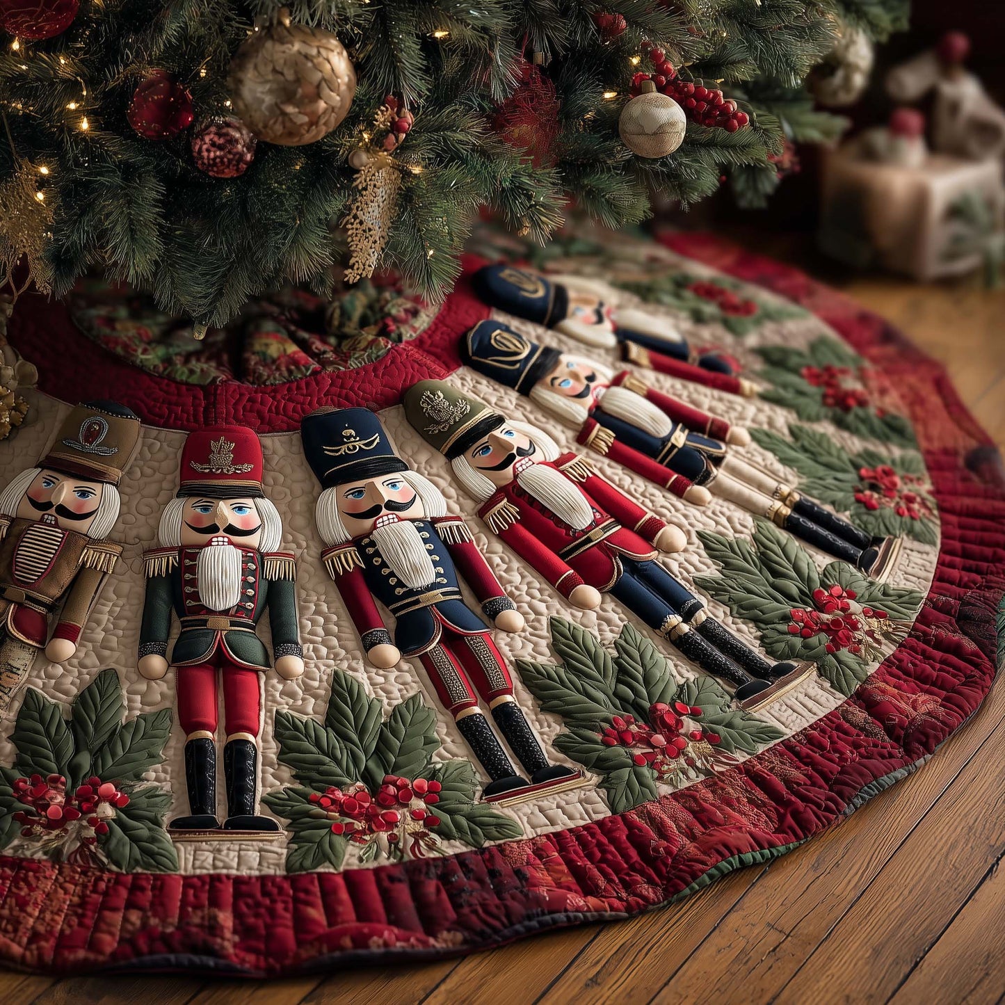 Nutcracker Parade Quilted Tree Skirt GFTOTP14714