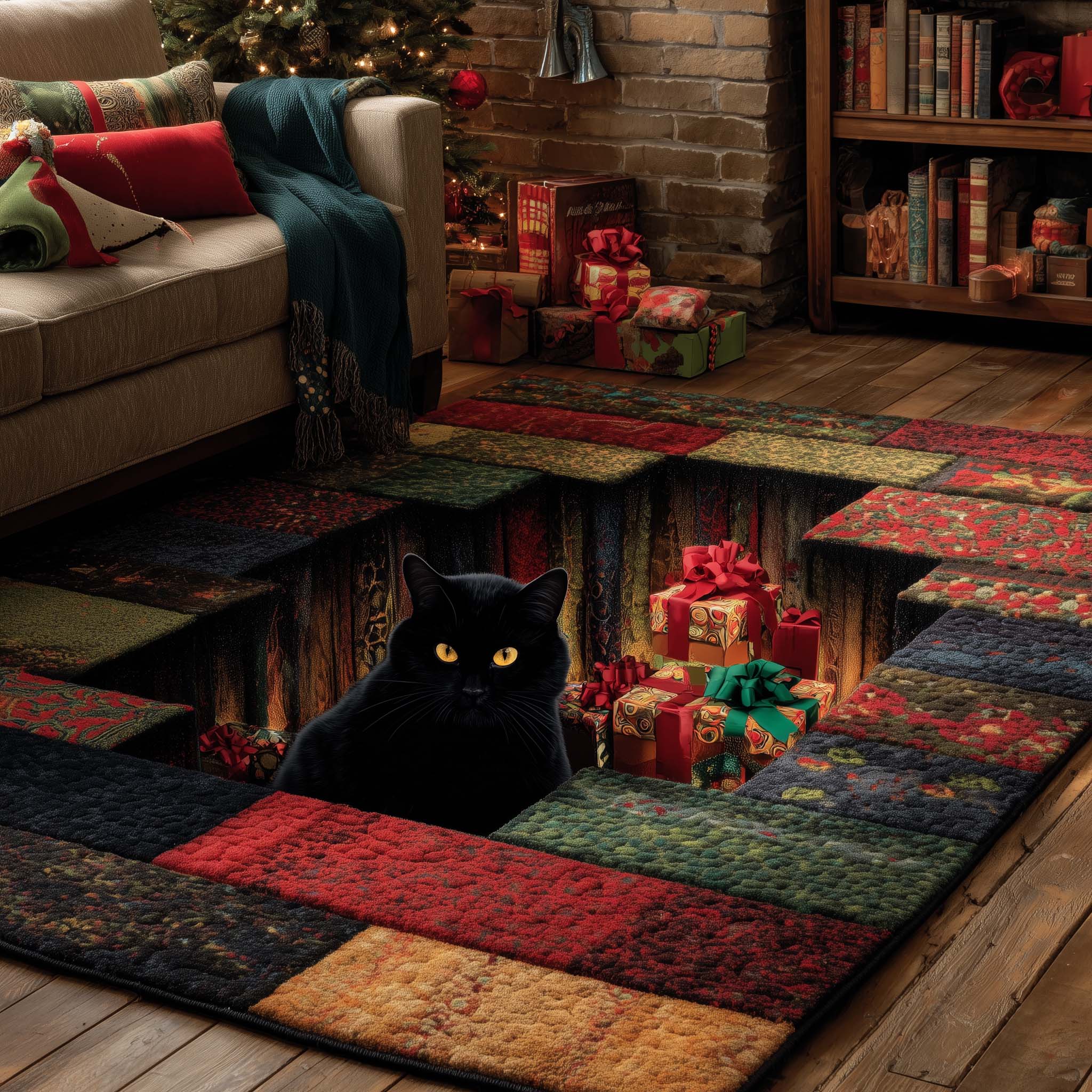 Festive Shadow Paws Area Rug GFTOTP14809 – Willow Quilt