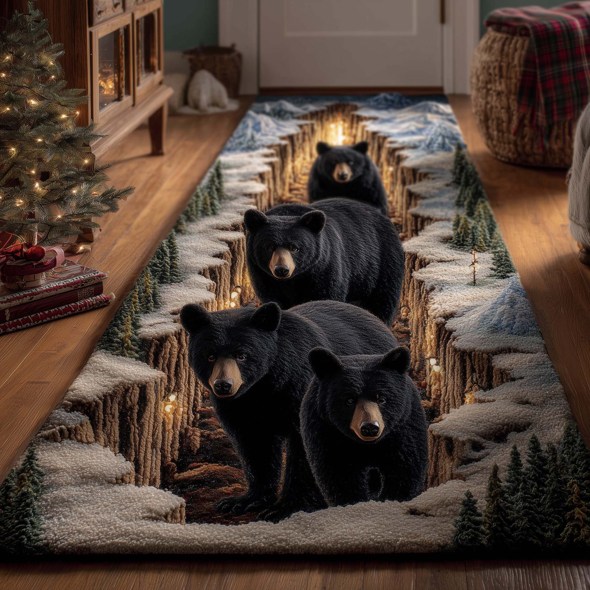 Thread Bear Rug Bear Trail Runner Rug GFTOTP15163 – Willow Quilt