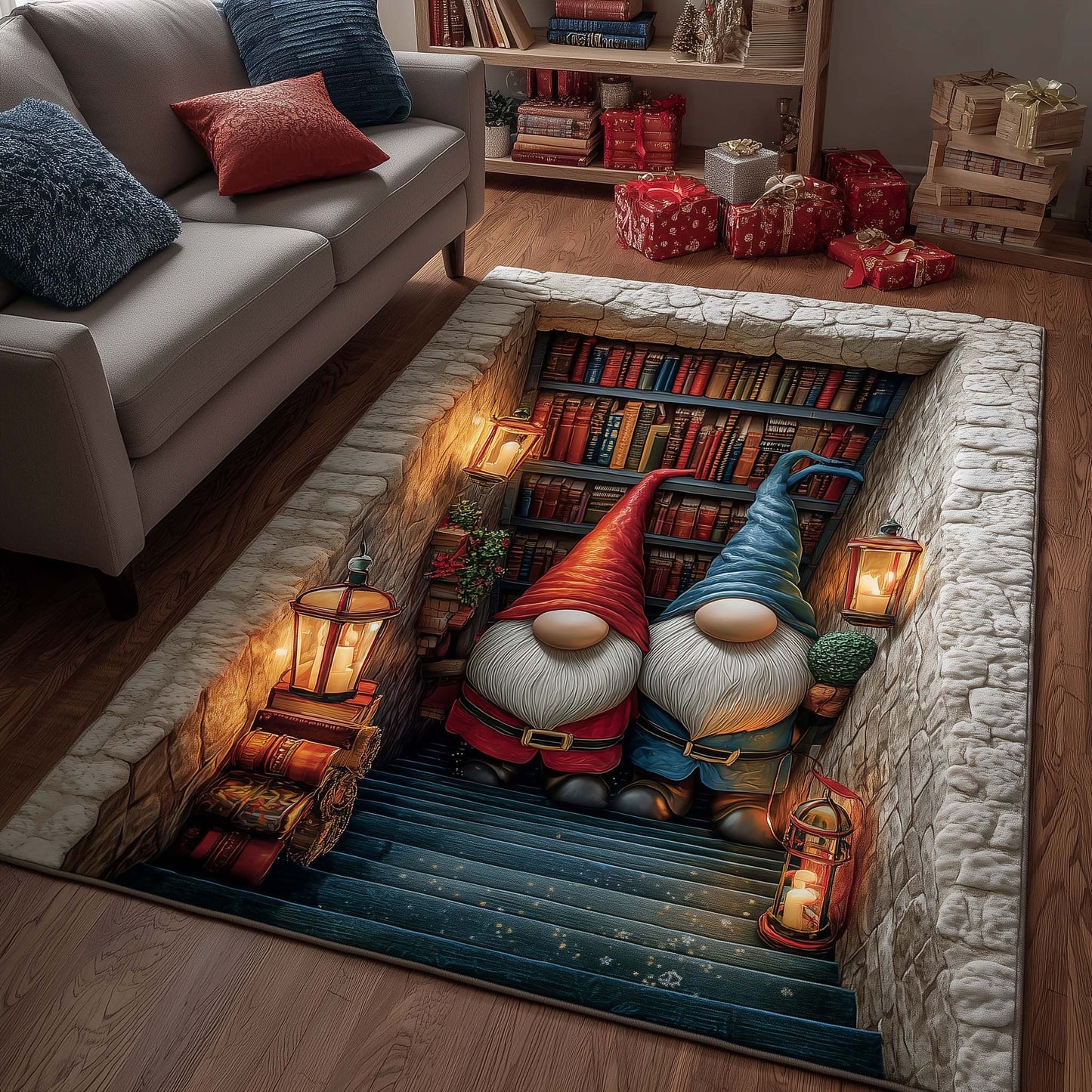 Hidden Library Area Rug GFTOTP15246