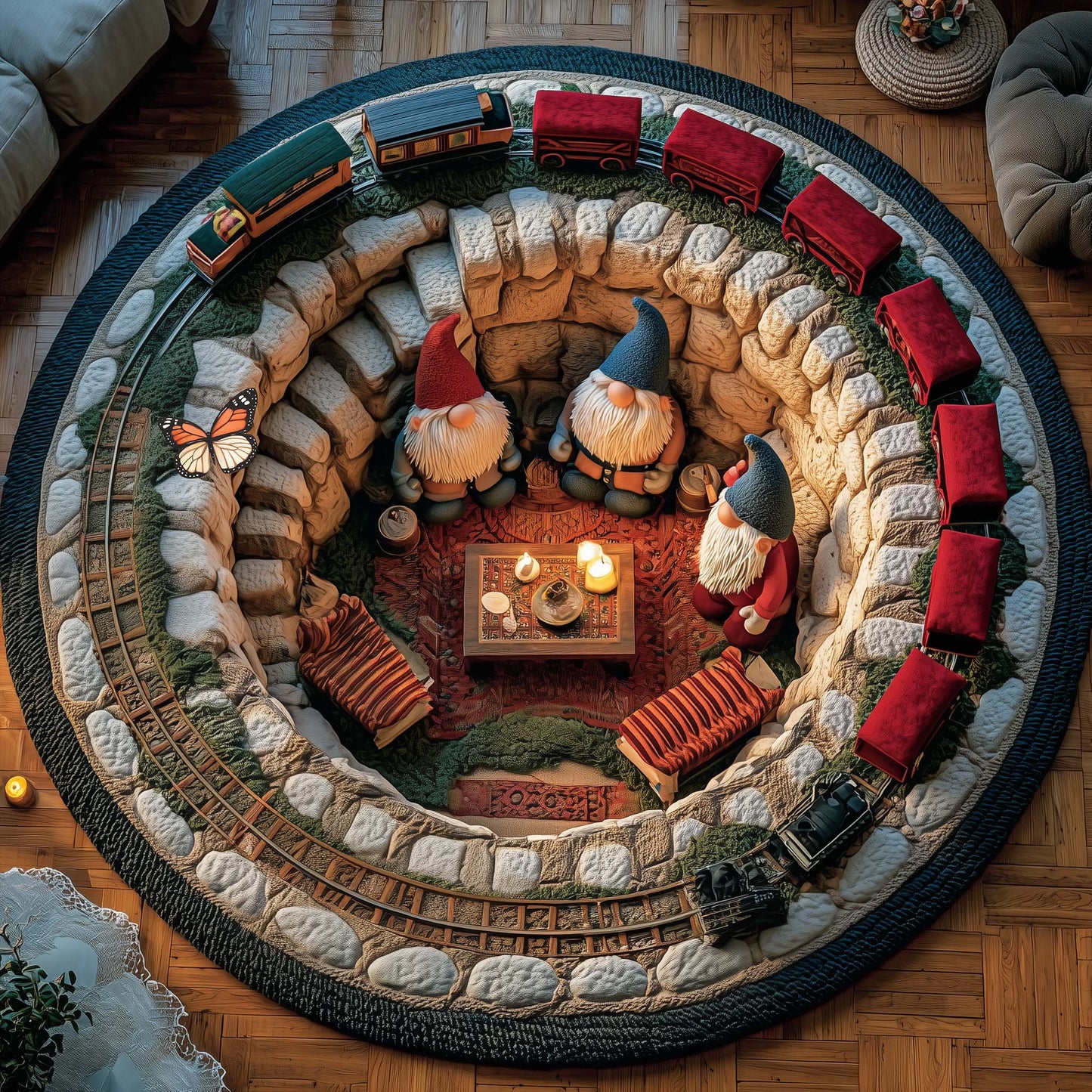 Jolly Workshop Quilted Round Mat GFTOTP15260