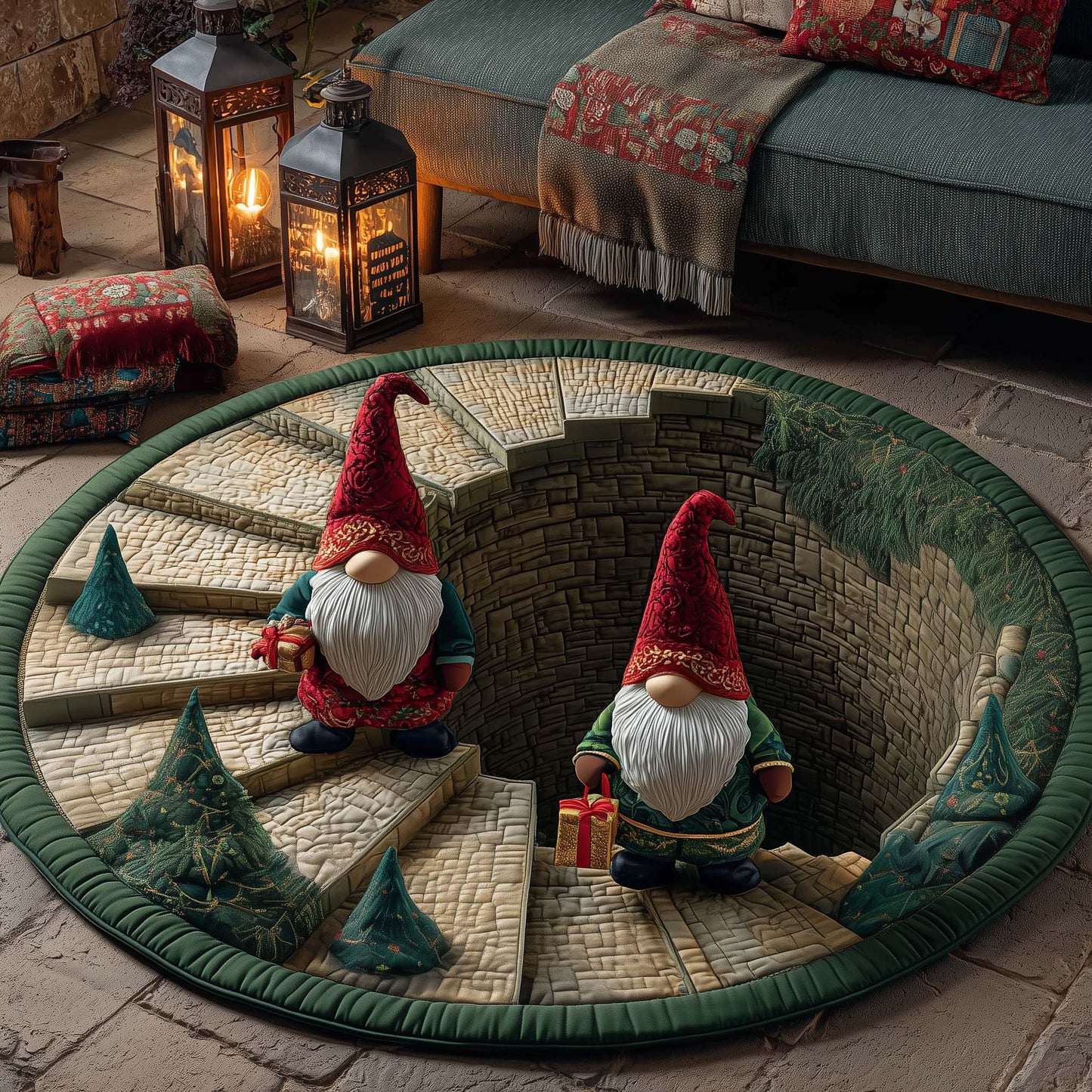 Jolly Workshop Quilted Round Mat GFTOTP15268