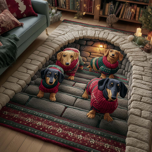 Merry Dachshund Area Rug GFTOTP15312