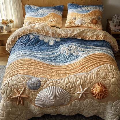 Dreamy Seashore 3-Piece Quilted Bedding Set GFTOTP1531