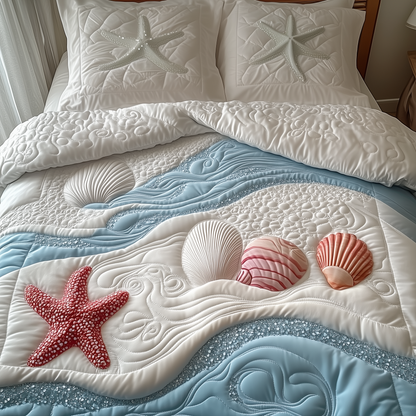 Dreamy Seashore 3-Piece Quilted Bedding Set GFTOTP1534