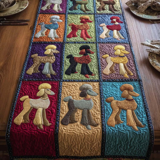Poodle Charm Quilted Table Runner GFTOTP15408