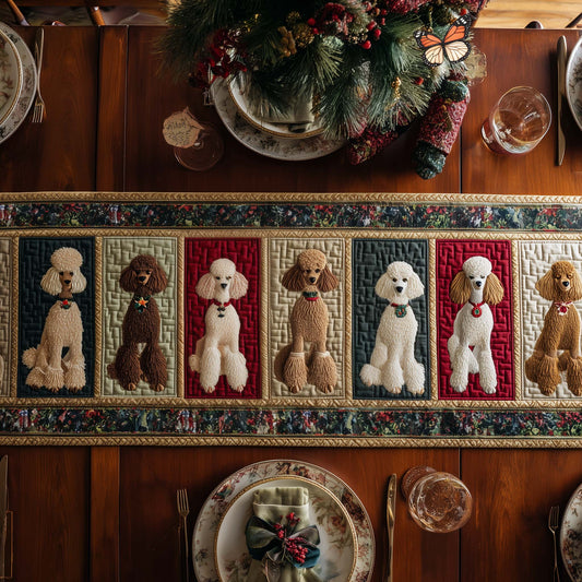 Poodle Charm Quilted Table Runner GFTOTP15409