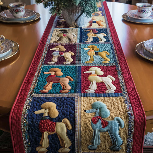 Poodle Charm Quilted Table Runner GFTOTP15411