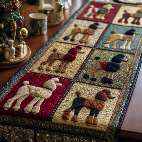 Poodle Charm Quilted Table Runner GFTOTP15412