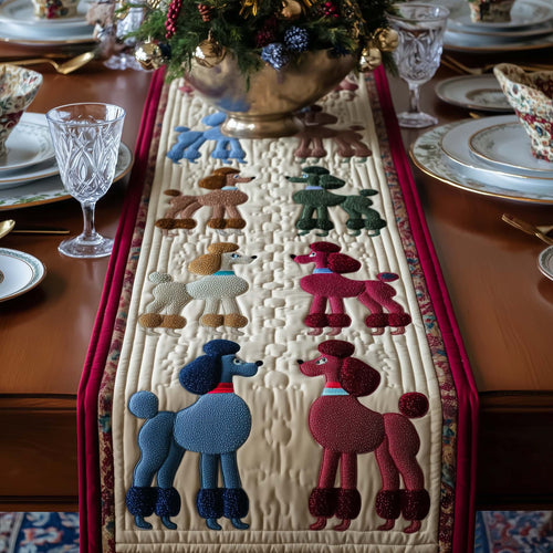 Poodle Charm Quilted Table Runner GFTOTP15413