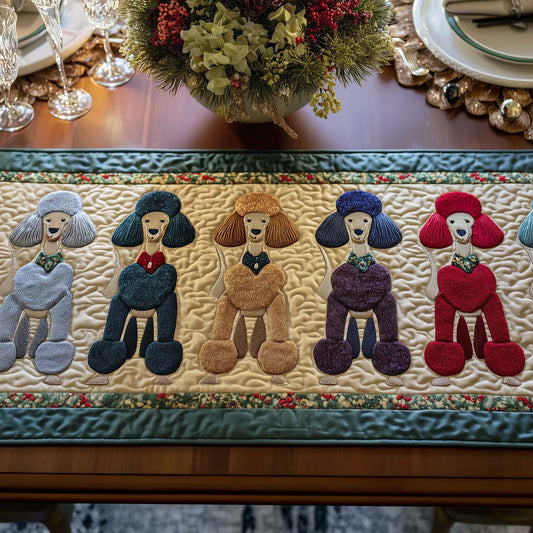 Poodle Charm Quilted Table Runner GFTOTP15414