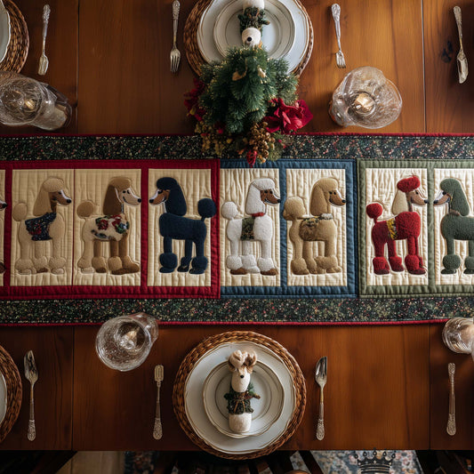 Poodle Charm Quilted Table Runner GFTOTP15416