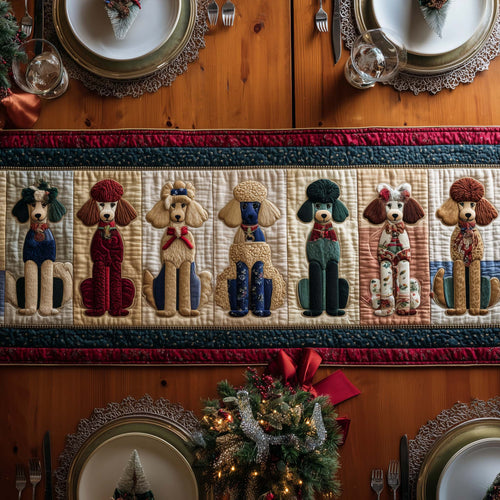 Poodle Charm Quilted Table Runner GFTOTP15417
